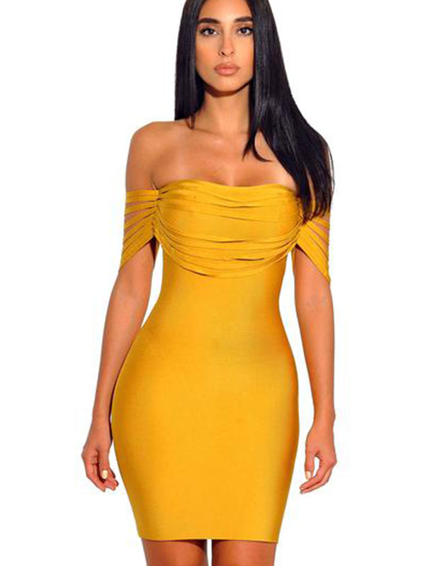 Strapless Bodycon Mini Bandage Dress