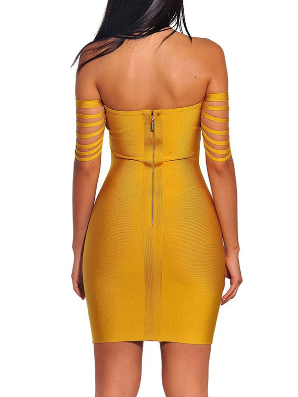 Strapless Bodycon Mini Bandage Dress