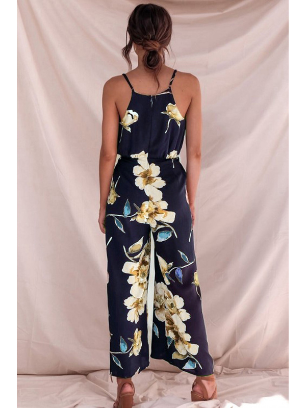 Summer Lace Strappy Long Jumpsuit