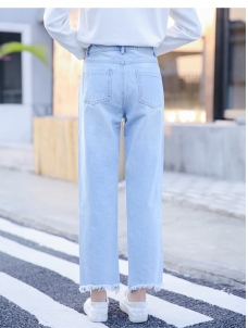 Girls New Fashion Denim Jeans with Hole