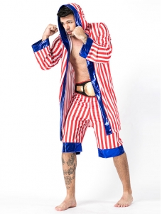 Men New Stripe Boxing Costume