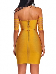 Strapless Bodycon Mini Bandage Dress