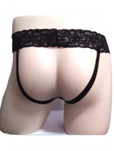 Wide Lace G-string Crotchless Thong Underwear