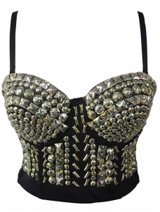 Women Hot Sexy Strap Bras Gold