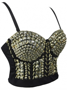 Women Hot Sexy Strap Bras Gold