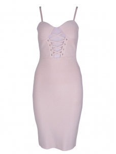 Women Strap  Sleeveless Slip Bandage Bodycon Dress 