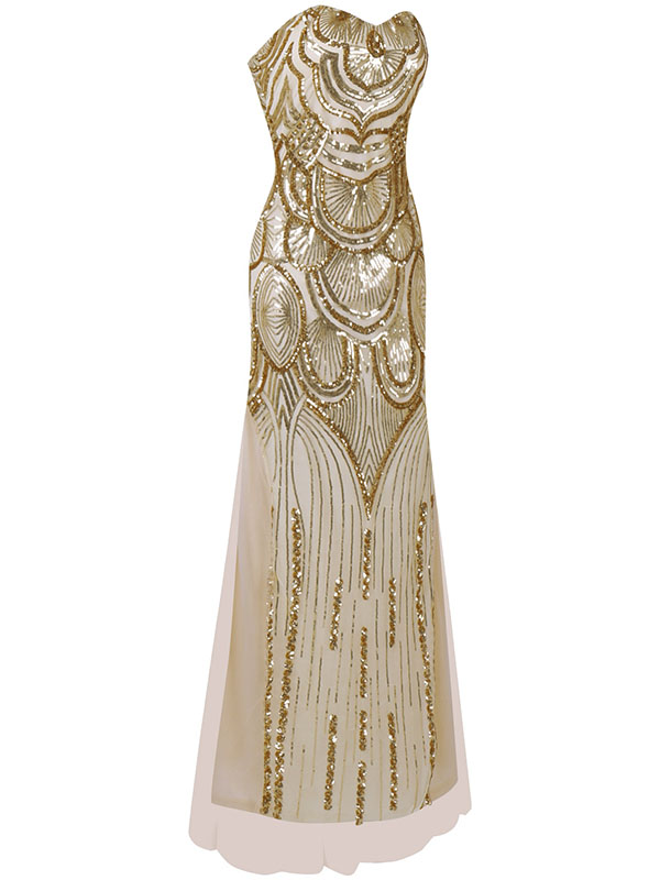Elegant Off-Shoulder Straight Sequin Dresses 