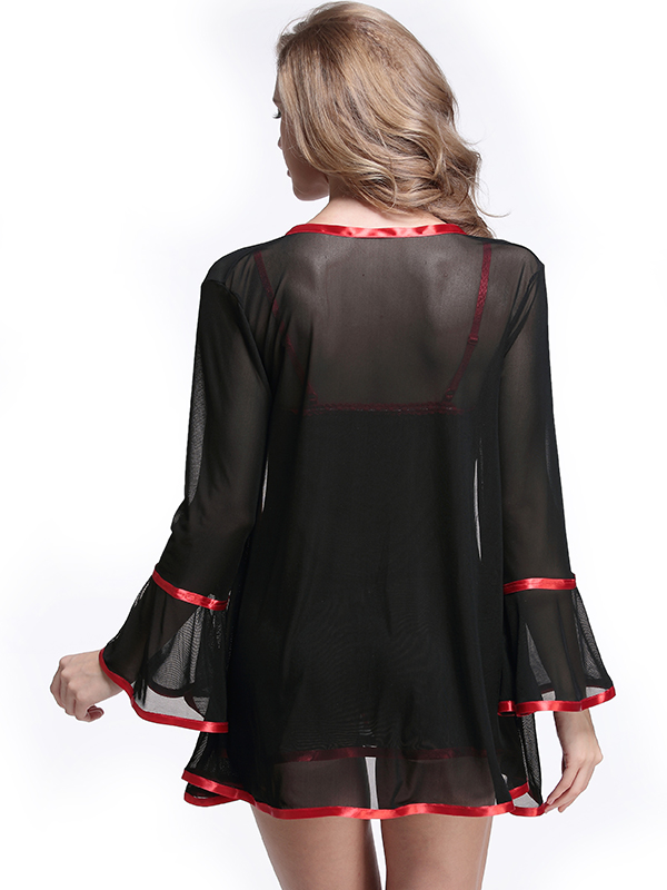 Sexy Transparent Cover-up Babydoll Lingerie Black 
