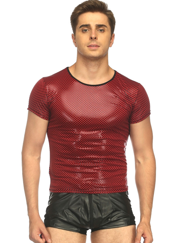 Vinyl Fitness Men Lingerie Red