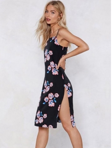 Floral Fashionable Women Midi Dresses