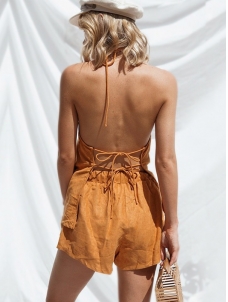 Halter Open Back loose Comfortable Romper