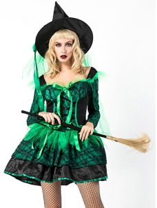 Lace Up Witch Halloween Cosply Costume