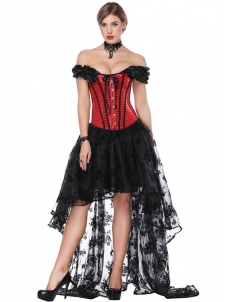 Sexy Off Shoulder Lace Up Corset Dress