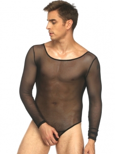 Sexy Transparent Men Lingerie Black