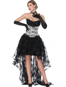 Stain Lace Up Sleeveless Corset Dress 