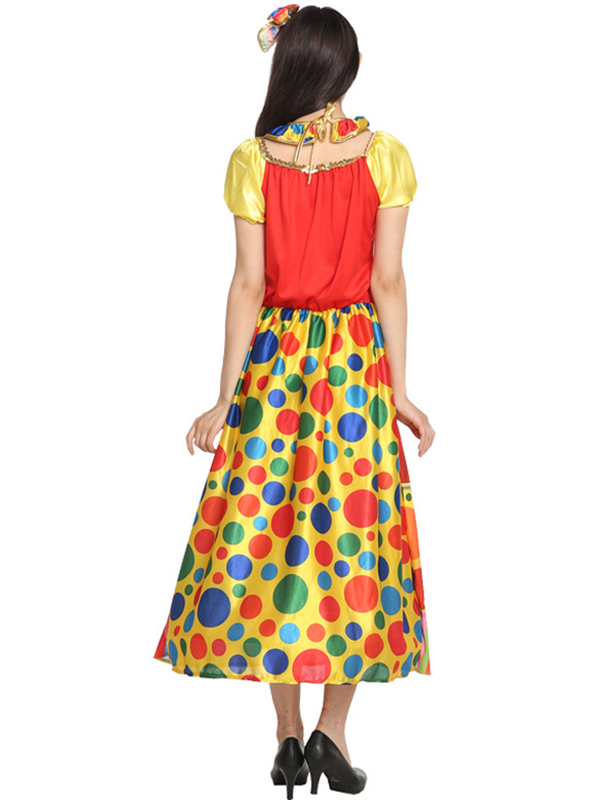 Fancy Female Clown Dress  Halloween Costume