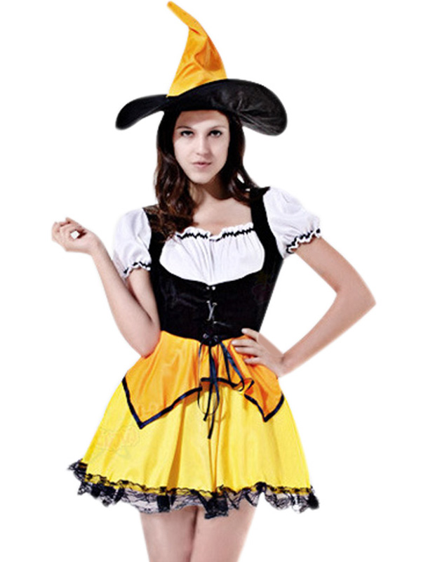 Female Pumpkin Dress Cosplay Halloween Costume