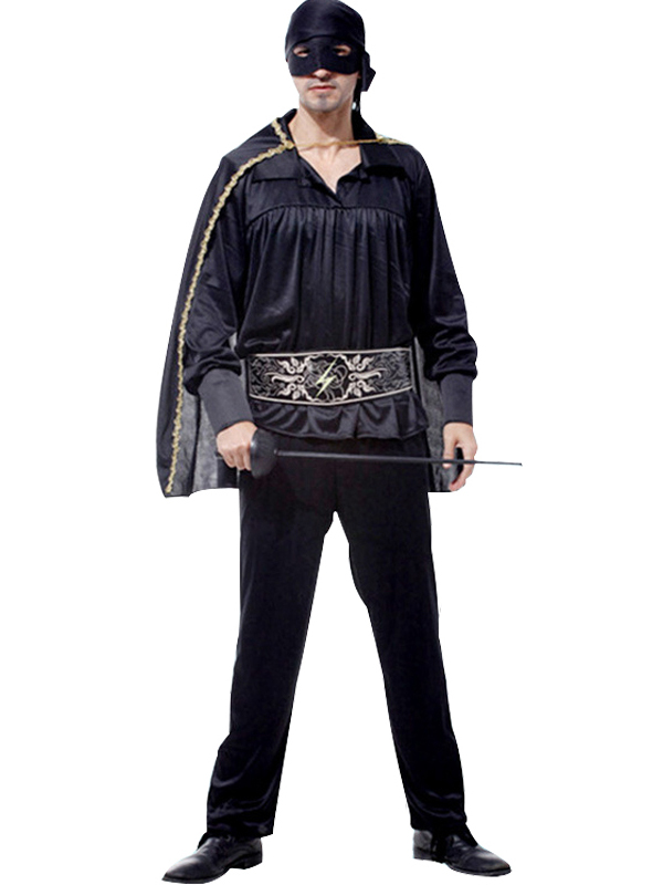 Man Zorro Masked Suit Cosplay Costume