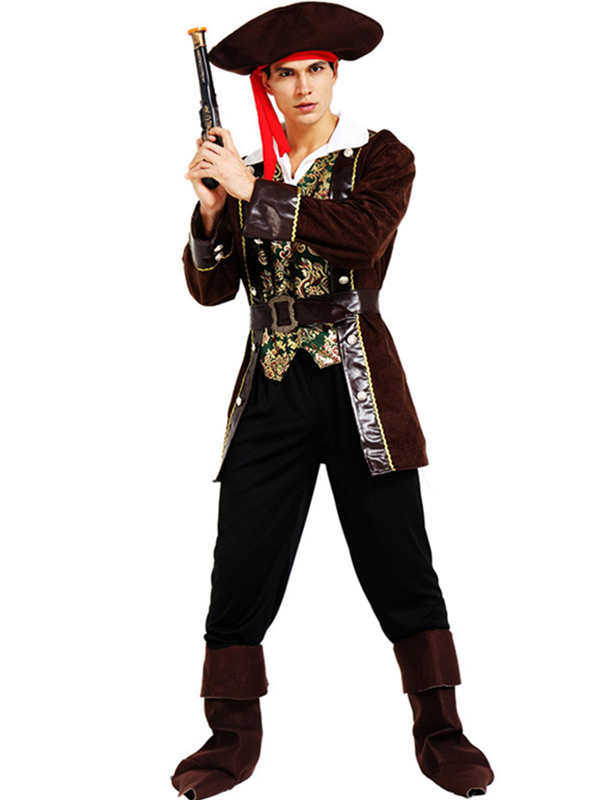 Men Cosplay Pirate Long Sleeve Costume