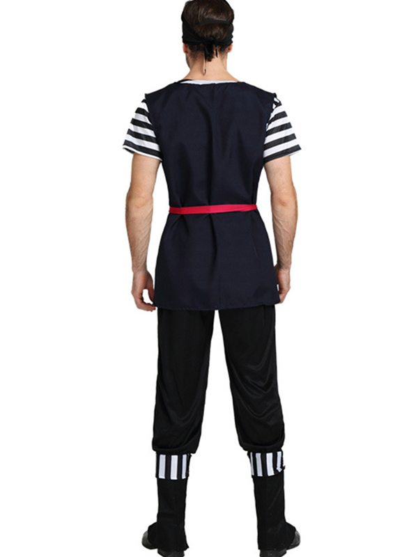 Men Cosplay Pirate Short Sleeve Costume