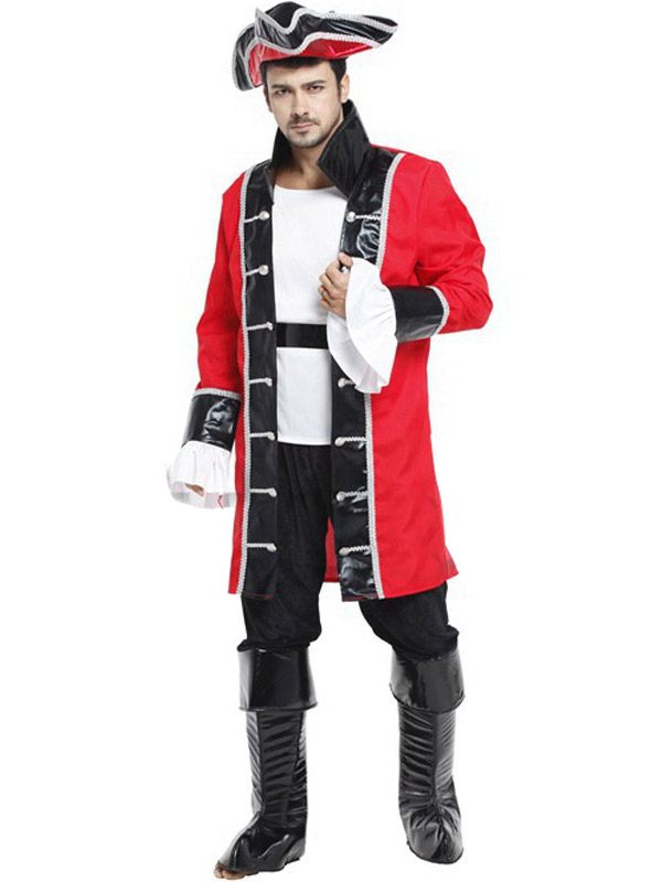 Men Pirate Captain Cosplay Costume