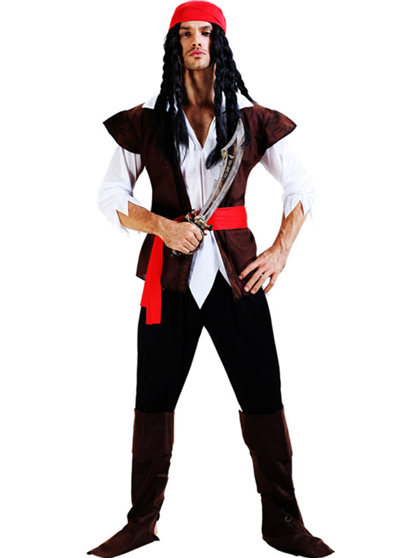 Men Pirate Cosplay Costumes for Halloween