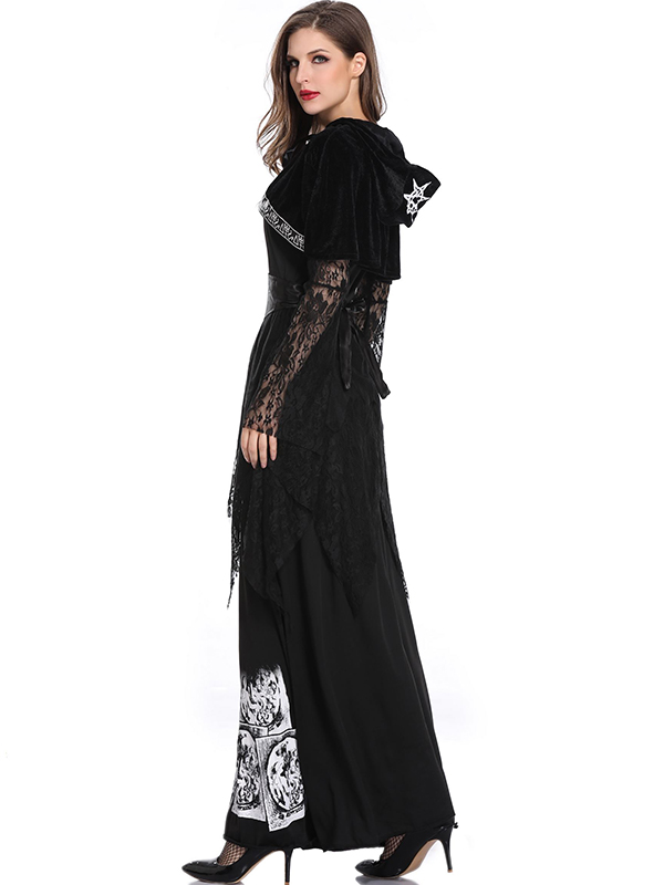 New Design Women Witch Black Dress Costume
