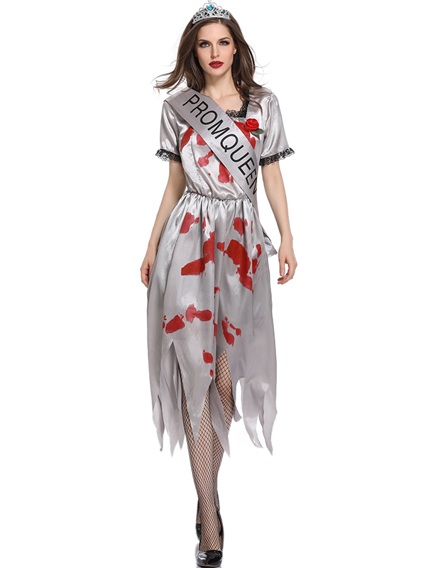 Noble Women Costume with Crown for Halloween