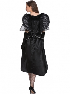 Adult  Classic Black Dress Cosplay Costume
