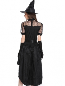 Adult Classic Black Dress Cosplay Costume 