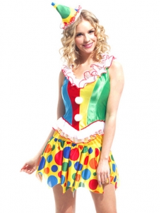 Funny Color Circus Clown Costume