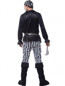 Men Cosplay One-eyed Caribbean Pirate Costume