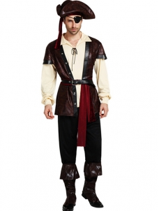 Men Cosplay Pirate Costume with Belt