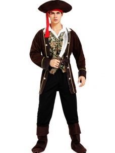 Men Cosplay Pirate Long Sleeve Costume