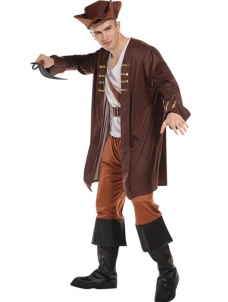 Men Cosplay Pirate Long Sleeves Costume