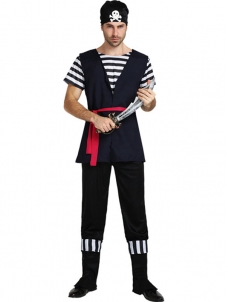 Men Cosplay Pirate Short Sleeve Costume