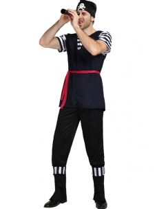 Men Cosplay Pirate Short Sleeve Costume