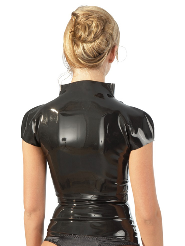 Women Wet Look Zipper Tops