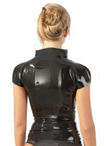 Women Wet Look Zipper Tops