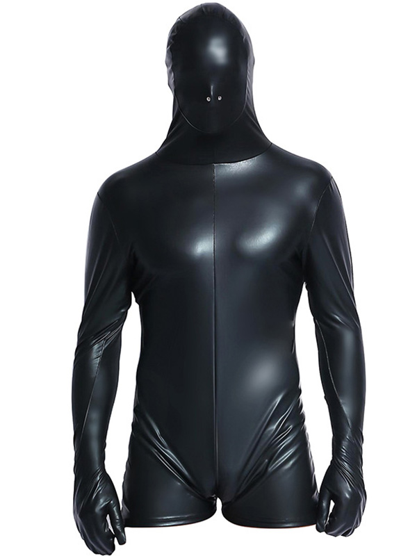 Men PVC Look Latex Jumpsuit