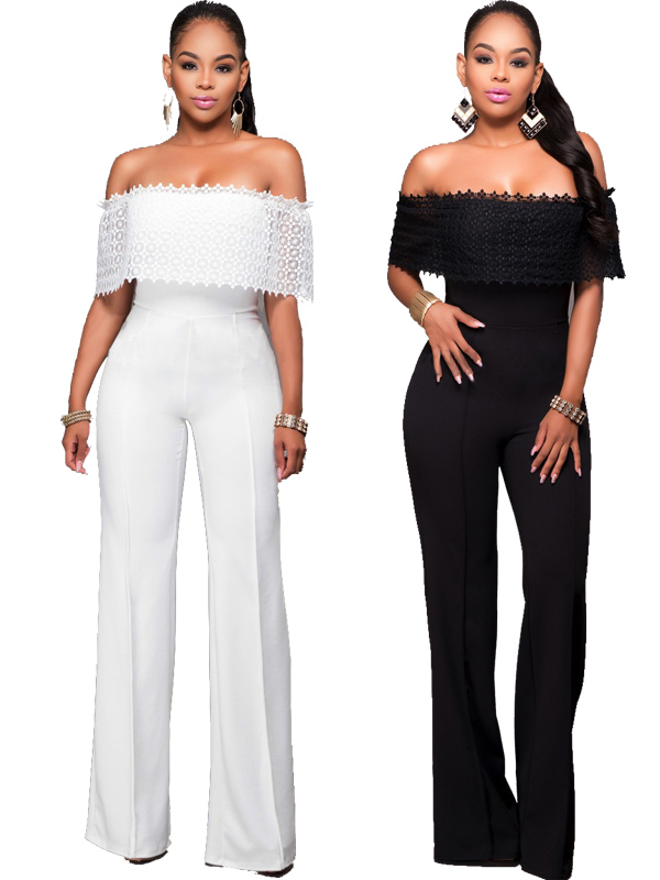 Women Fashion Off Shoulder Jumpsuit