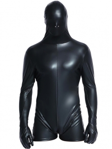 Men PVC Look Latex Jumpsuit