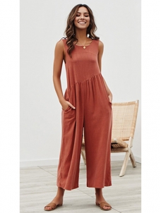 Hot Style Pure Color Jumpsuits Women