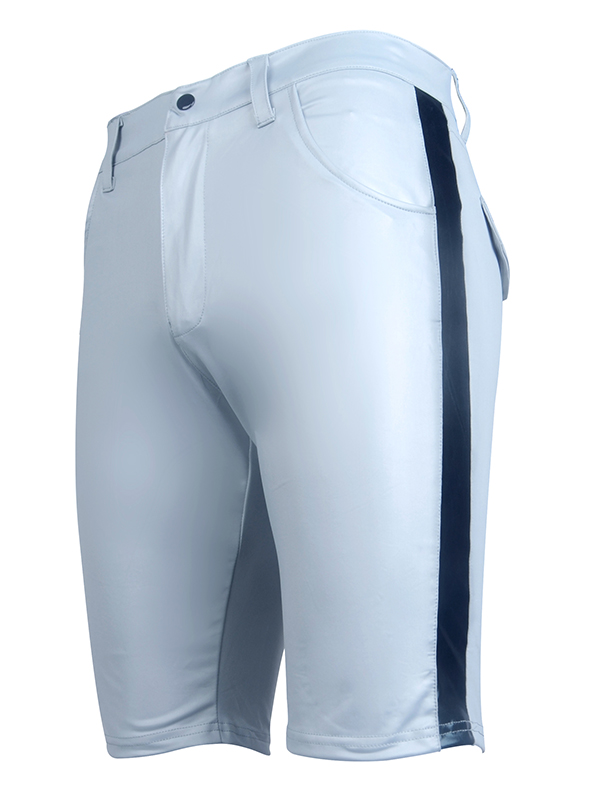 Blue Men Vinyl Trousers