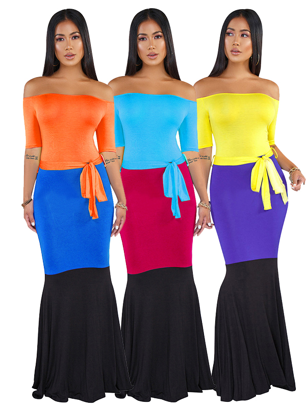 Off Shoulder Women Maxi Dress