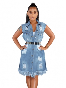 Women Denim Midi Dress