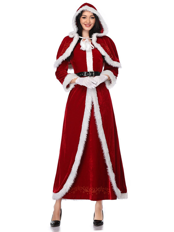 Women Christmas Santa Costume (including fancy dress, hat)