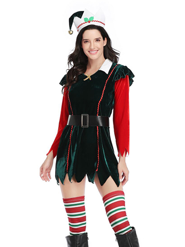 Women Christmas Santa Costume (including fancy dress, hat)