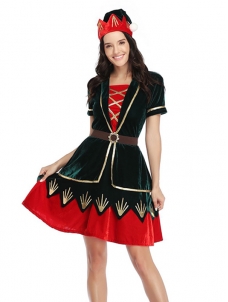 Women Christmas Santa Costume (including fancy dress, hat)
