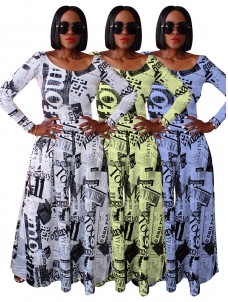 Women Long Sleeve Maxi Dress